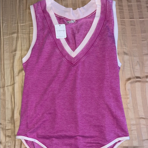 NWT Intimately Free People Cozy Cool Girl Dragonfruit Bodysuit Size M - Picture 5 of 9